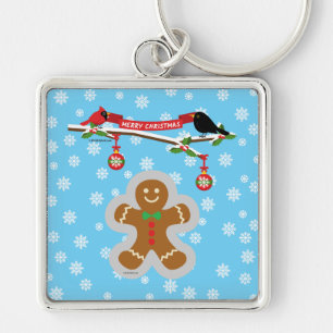 Gingerbread, Snowflakes and Birds Keychain