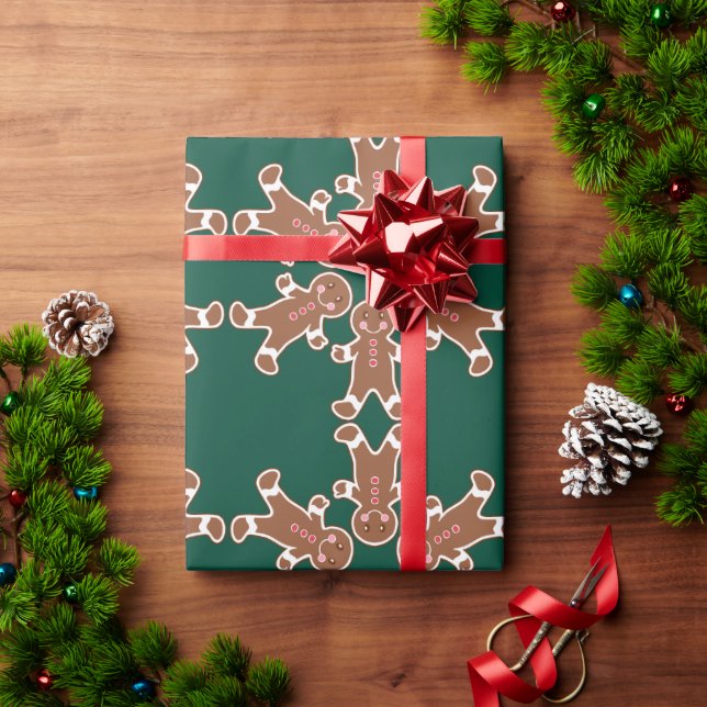 Gingerbread Snowflakes Wrapping Paper  (Holiday Gift)