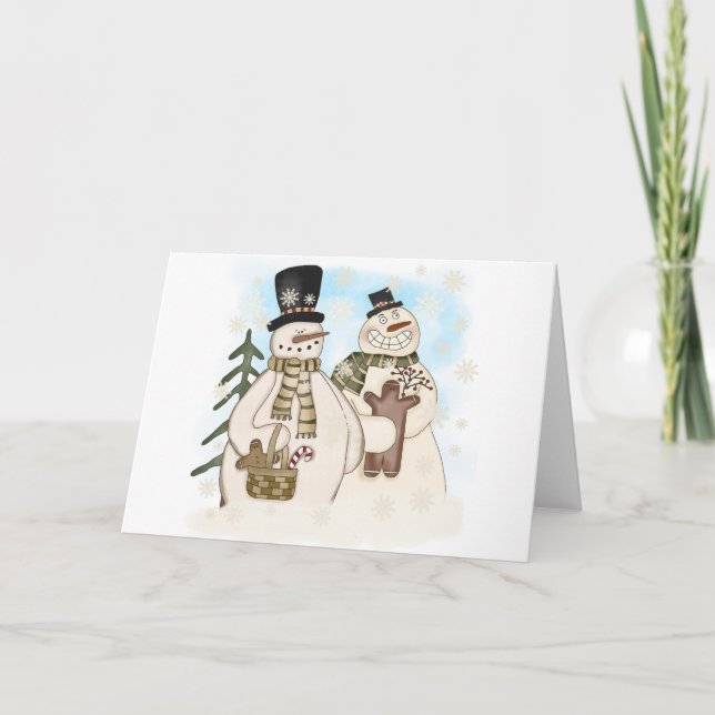 GINGERBREAD SNOWMAN HOLIDAY CARD (Front)
