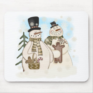 Gingerbread Snowmen T-shirts and Gifts Mouse Pad