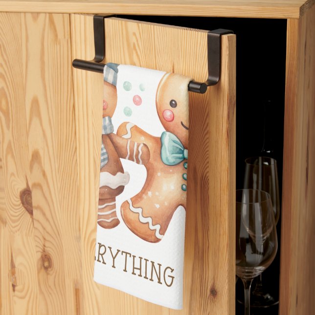 Gingerbread Spice and Everything Nice  Kitchen Towel (Thirds Fold)