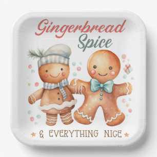 Gingerbread Spice and Everything Nice Paper Plate