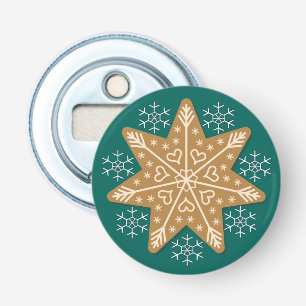 Gingerbread Star and Snowflakes Bottle Opener