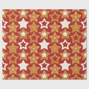 Gingerbread Stars (Christmas) Wrapping Paper