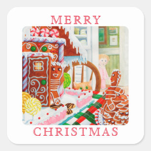 GINGERBREAD SURPRISE Small Square Envelope Seals