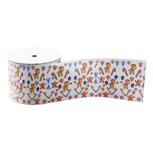 Gingerbread Sweets Cute Art Grosgrain Ribbon