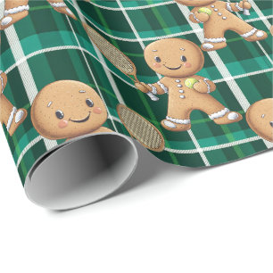 Gingerbread Tennis Grand Slam 🎾🎄 Wrapping Paper