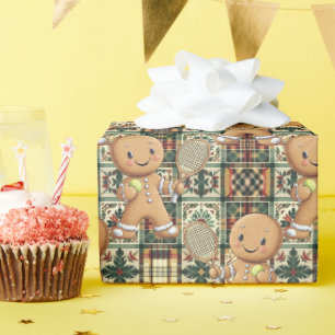 Gingerbread Tennis Grand Slam 🎾🎄 Wrapping Paper