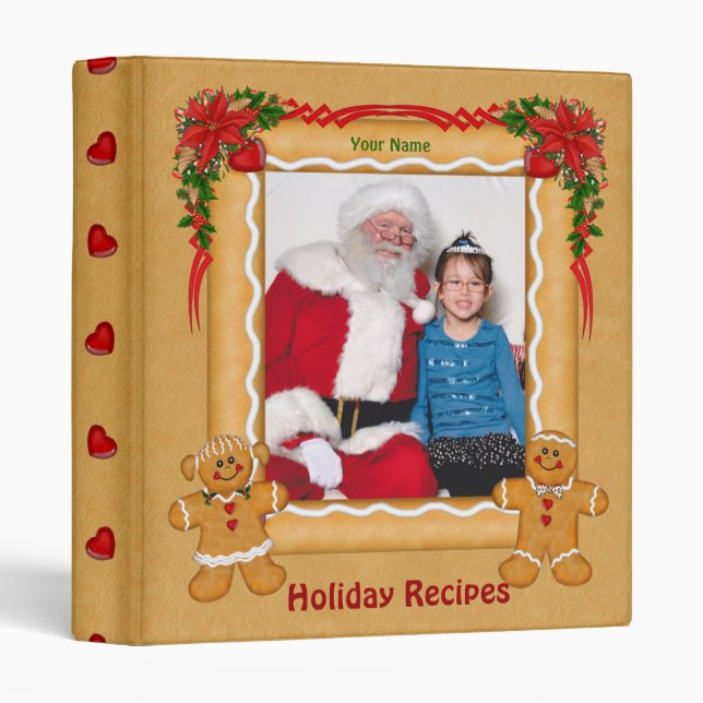 Gingerbread Theme Holiday Album Binder (Front/Spine)