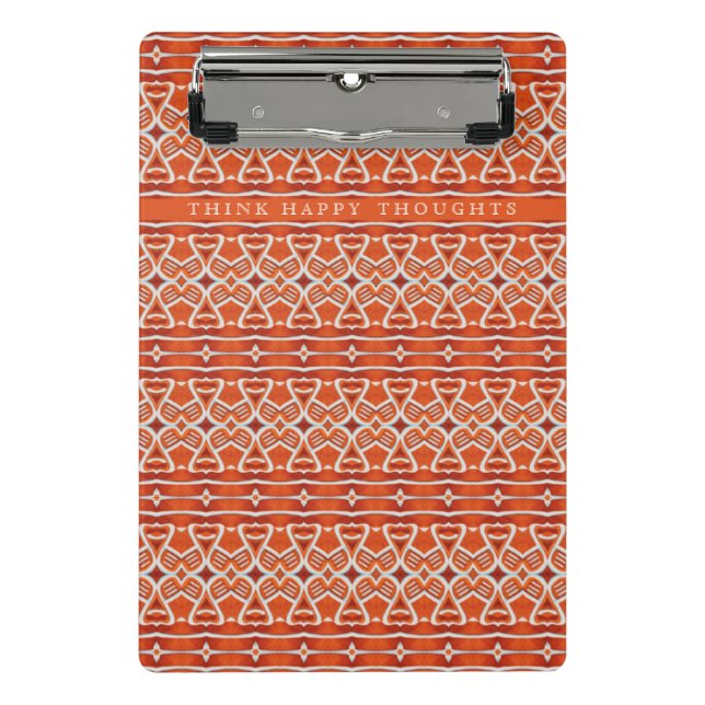 GINGERBREAD "THINK HAPPY THOUGHTS" Mini Clipboard (Front)