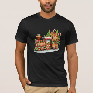 Gingerbread Train Holiday Men's T-Shirt