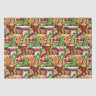Gingerbread Train Holiday Tissue Paper