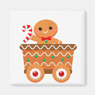 Gingerbread Train Magnet