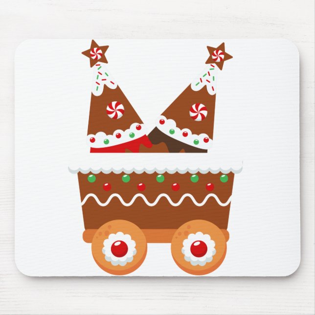 Gingerbread Train Mouse Pad (Front)