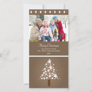 Gingerbread Tree Photocard (taupe) Holiday Card