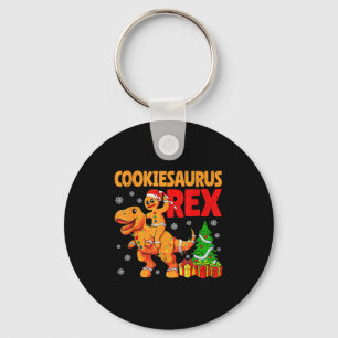 Gingerbread Trex Dinosaur For Christmas Gingerbrea Keychain