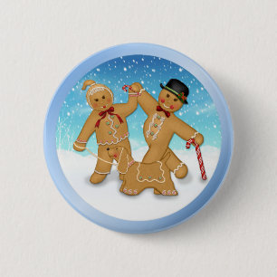 Gingerbread Trio 2 Inch Round Button