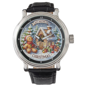 Gingerbread Village Charm Festive Christmas Wall  Watch