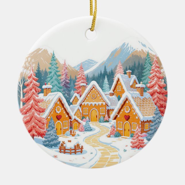 Gingerbread Village Ornament (Front)