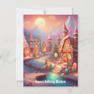 Gingerbread Village Postcard