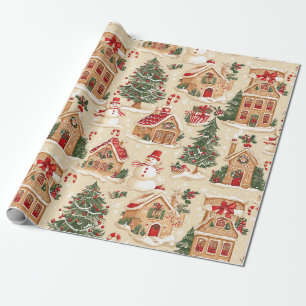 Gingerbread Village Wrapping Paper