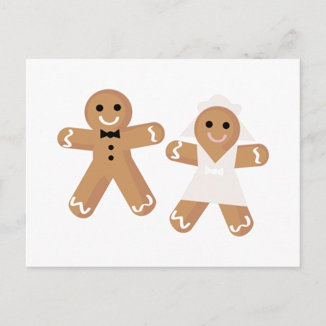 Gingerbread Wedding Postcard (Front)