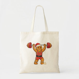 Gingerbread Weightlifter Christmas 2026 Holiday F Tote Bag