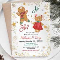 Gingerbread Winter Gold Snowflakes Gender Reveal
