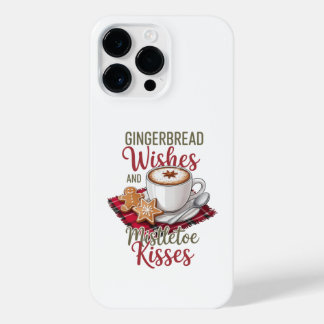 Gingerbread Wishes and Mistletoe Kisses Christmas iPhone 14 Pro Max Case
