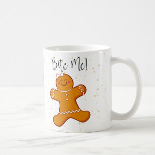 Gingerbread Woman, Bite Me Holiday Mug
