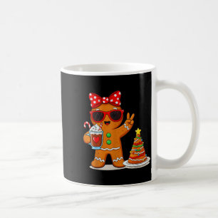 Gingerbread Women Drinking Coffee Christmas Tree C Coffee Mug