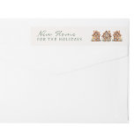 Gingerbread Wrap Around Label<br><div class="desc">Make your holiday mailings stand out with our Cute Gingerbread Houses Wrap Around Return Address Label. Featuring charming watercolor gingerbread houses and elegant winter greenery in beautiful greens, creams, and tans, this label adds a whimsical and stylish touch to your envelopes. Coordinated with our holiday collection, it ensures that every...</div>