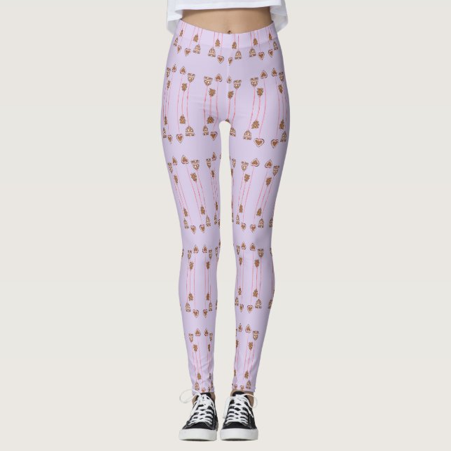 Gingerbread Xmas Ornaments Leggings (Front)