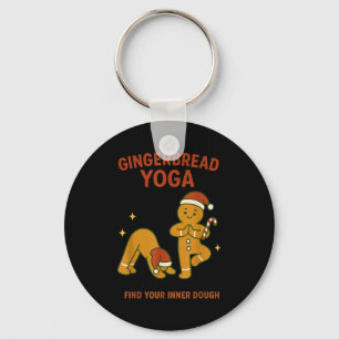 Gingerbread Yoga – Fun Holiday “find Your Inner Do Keychain