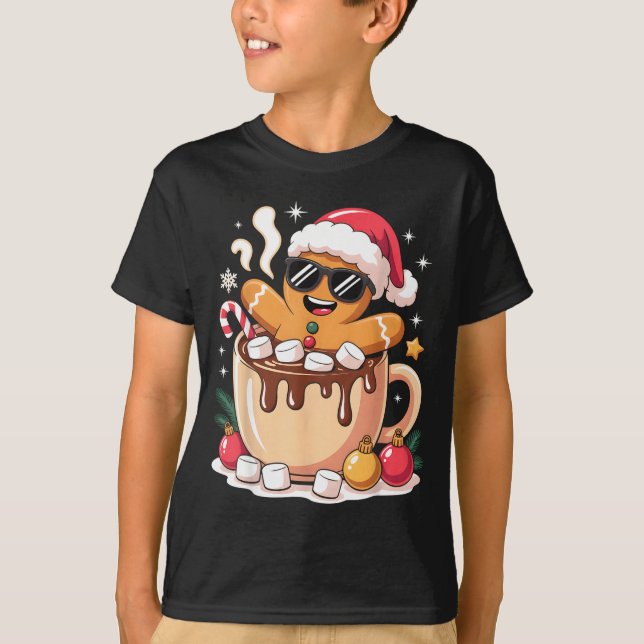 Gingerbreadman Christmas Cocoa Gingerbread Men Wom T-Shirt (Front)