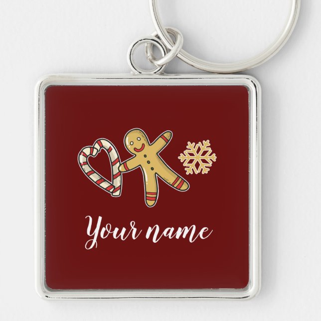 Gingerbreadman Love Keychain (Front)