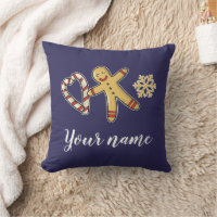 Gingerbreadman Love Throw Pillow