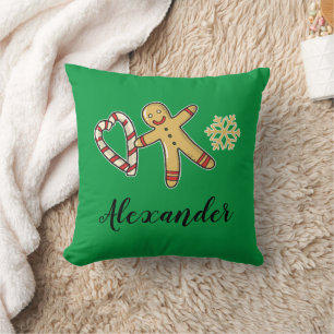 Gingerbreadman Love Throw Pillow