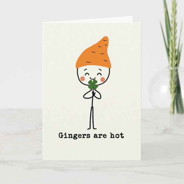 Gingers Are Hot Funny Art Card (Front)