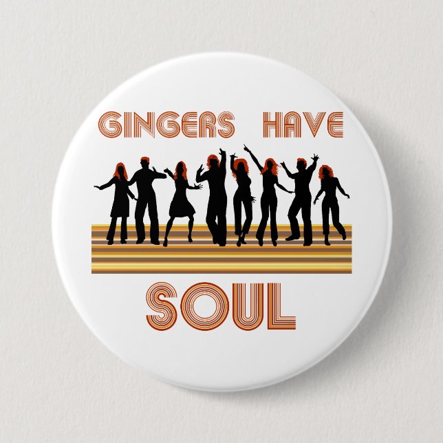 Gingers have Souls Train 3 Inch Round Button (Front)