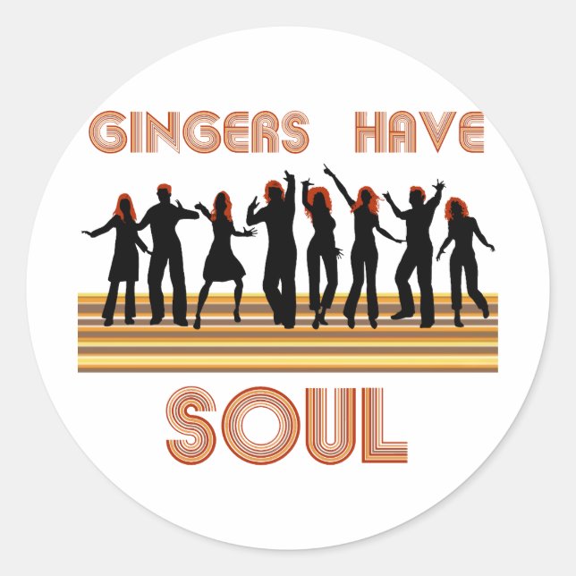 Gingers have Souls Train Classic Round Sticker (Front)
