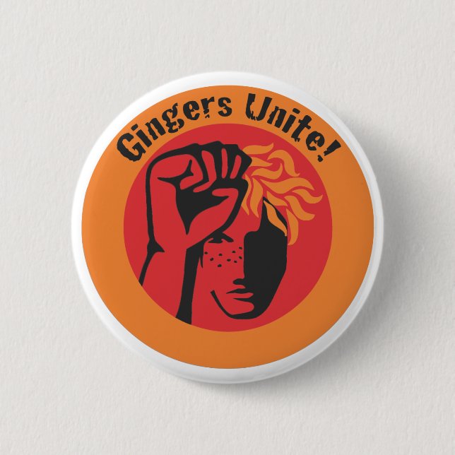 Gingers Unite! 2 Inch Round Button (Front)
