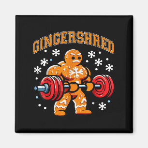 Gingershred Funny Gingerbread Man Gym Bodybuilding Magnet