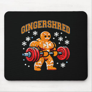 Gingershred Funny Gingerbread Man Gym Bodybuilding Mouse Pad
