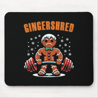 Gingershred Funny Gingerbread Man Gym Bodybuilding Mouse Pad