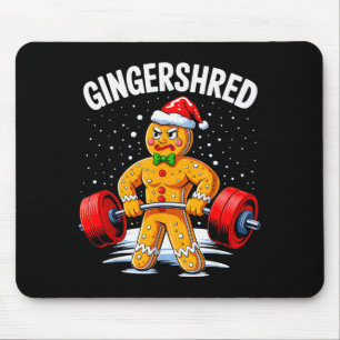 Gingershred Funny Gingerbread Man Gym Bodybuilding Mouse Pad