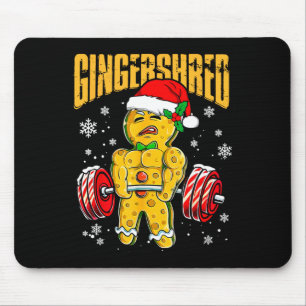 Gingershred Funny Gingerbread Man Gym Bodybuilding Mouse Pad