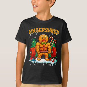 Gingershred Funny Gingerbread Man Gym Bodybuilding T-Shirt