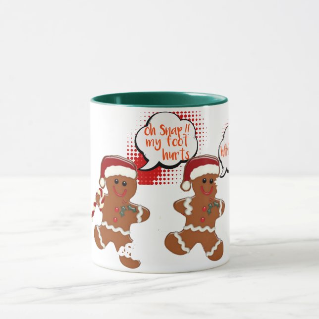 gingersnap cookie funny christmas holiday mug (Center)