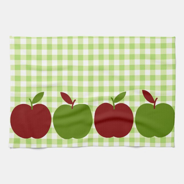 Gingham and Apples Kitchen Towel (Horizontal)